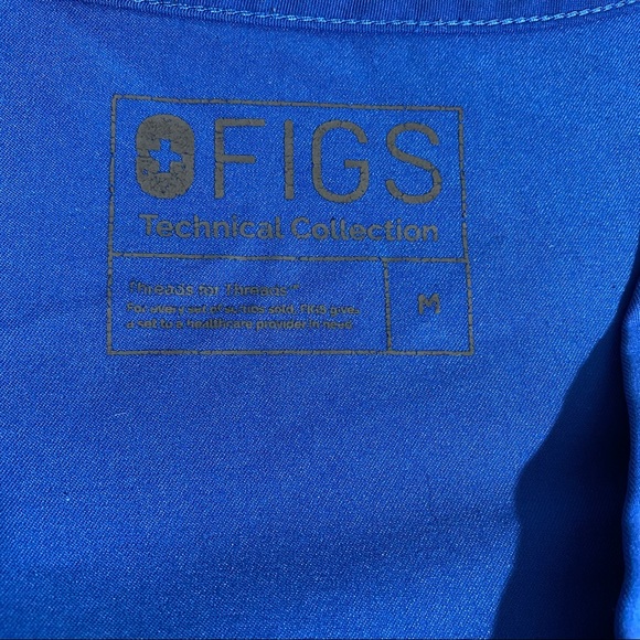 Figs Royal Blue Casma Scrub Top - Picture 4 of 4